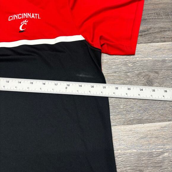 Under Armour UC Cincinnati Bearcats Black Red Mens XL Loose Heat Gear Polo Shirt - Picture 6 of 10
